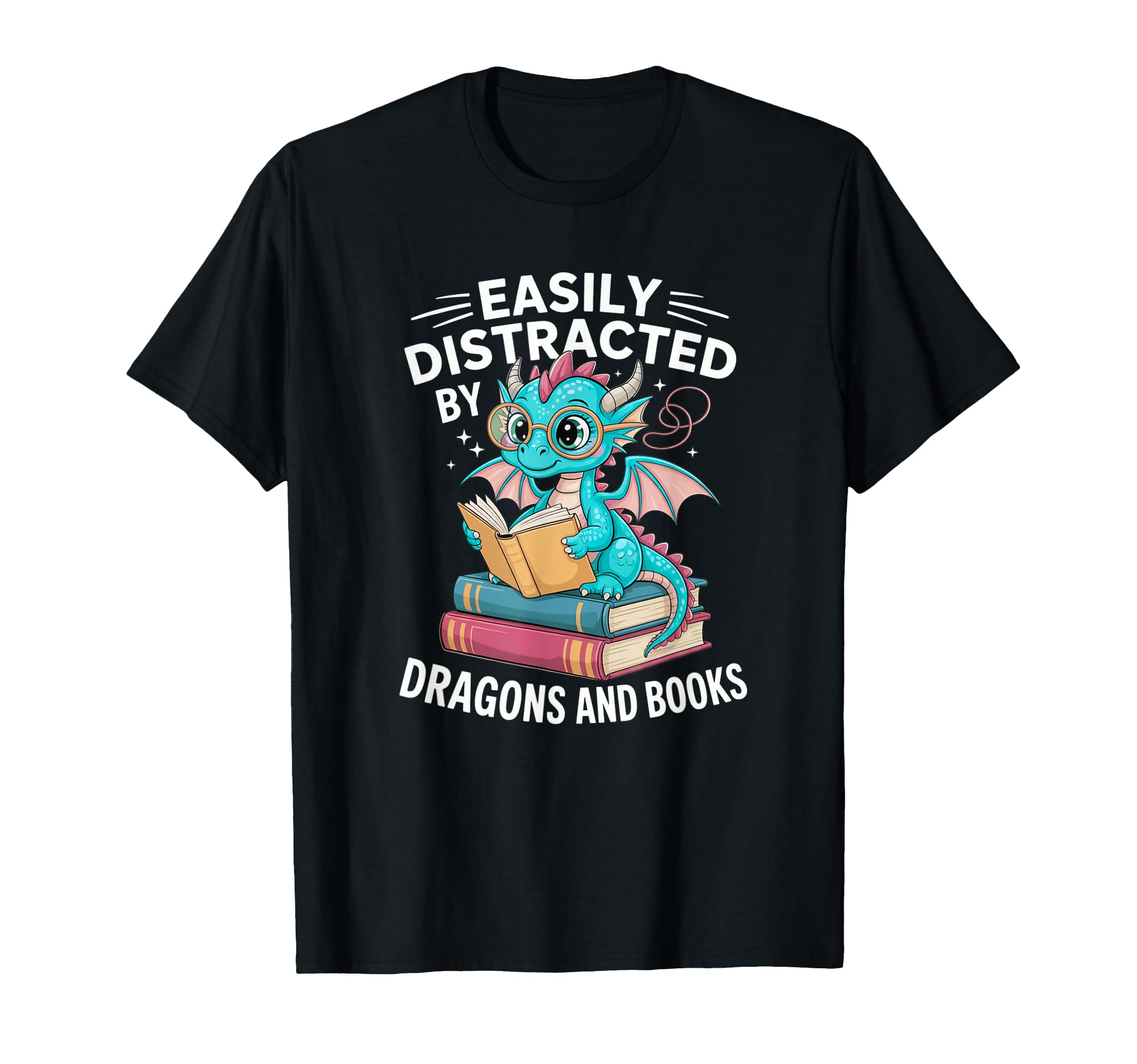 Dragon Reading Fantasy Book Lover T-Shirt - Streetwear Style for Adults - T-Shirt, Sweatshirt, Hoodie