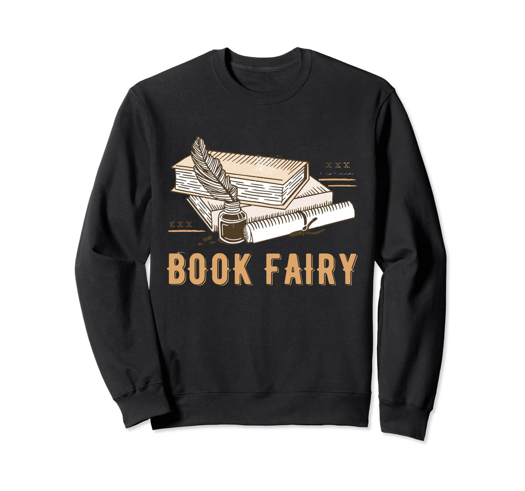 Book Fairy Funny Librarian Bookworm Sweatshirt - Aesthetic Graphic Unisex - T-Shirt, Sweatshirt, Hoodie