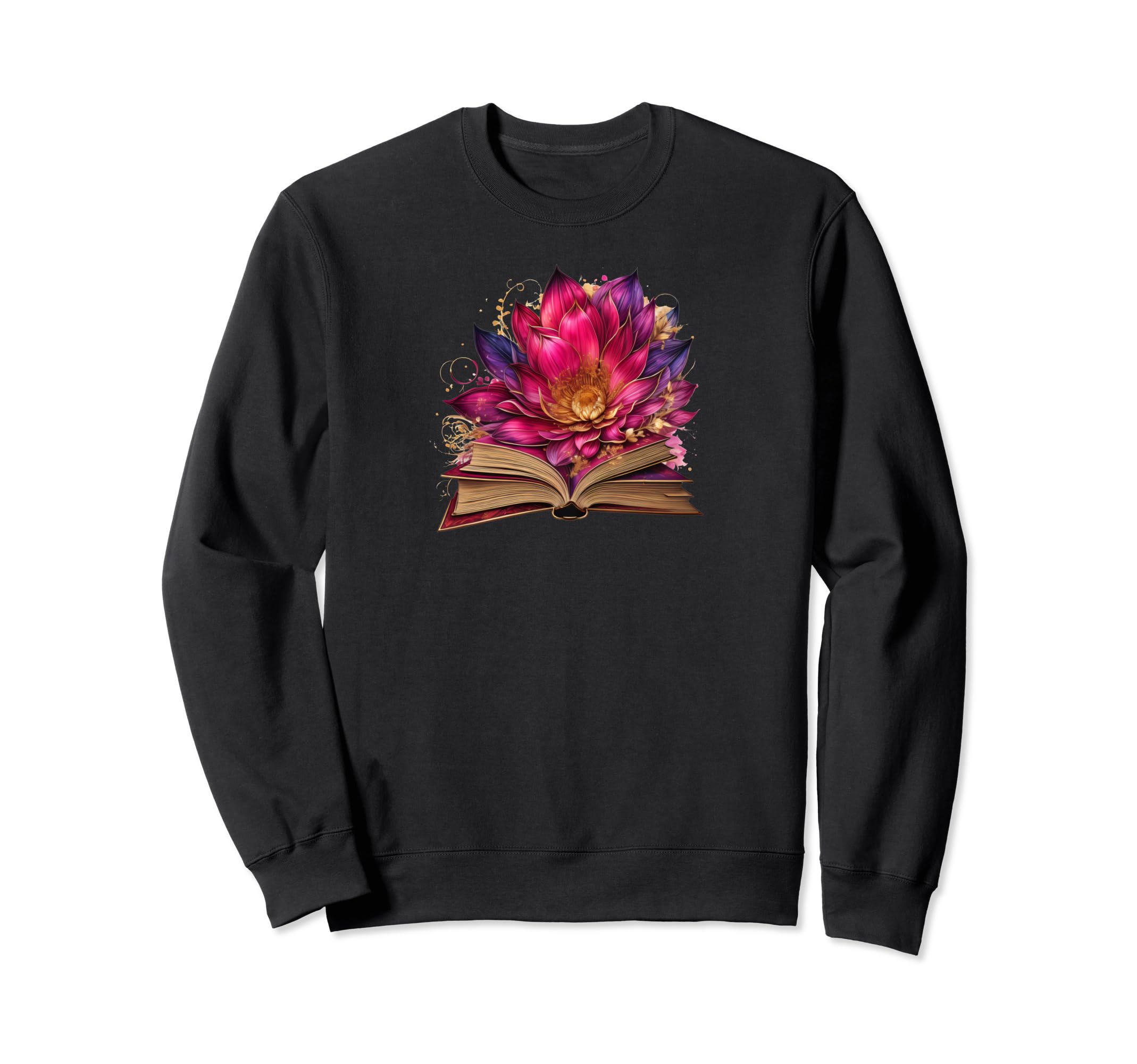 Floral Book Reading Book And Sweatshirt - Minimalist Print for Adults - T-Shirt, Sweatshirt, Hoodie