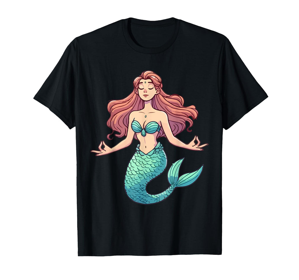 Meditation Mermaid Yoga Pose Relaxing T-Shirt - Streetwear Style Unisex - T-Shirt, Sweatshirt, Hoodie