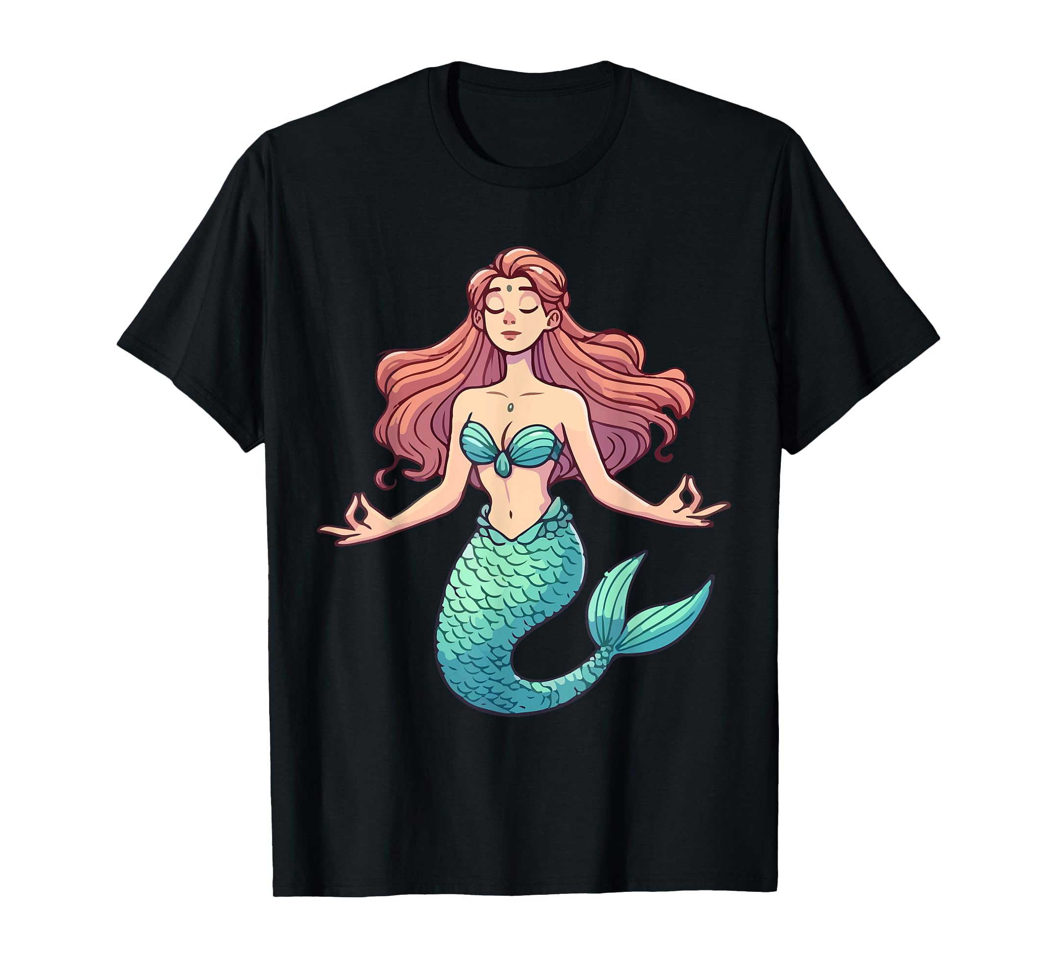 Meditation Mermaid Yoga Pose Relaxing T-Shirt - Streetwear Style Unisex - T-Shirt, Sweatshirt, Hoodie