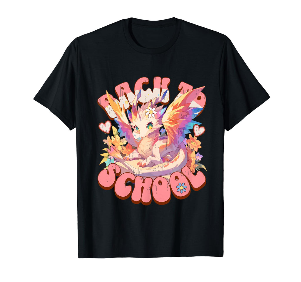 Rainbow Dragon First School Day Bookworm T-Shirt - Streetwear Style Unisex - T-Shirt, Sweatshirt, Hoodie