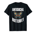 Antisocial Butterfly T-Shirt - Minimalist Print Men Women - T-Shirt, Sweatshirt, Hoodie