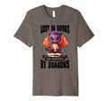 Mythology Fantasy Book Lover Dragon T-Shirt - Minimalist Print Men Women - T-Shirt, Sweatshirt, Hoodie