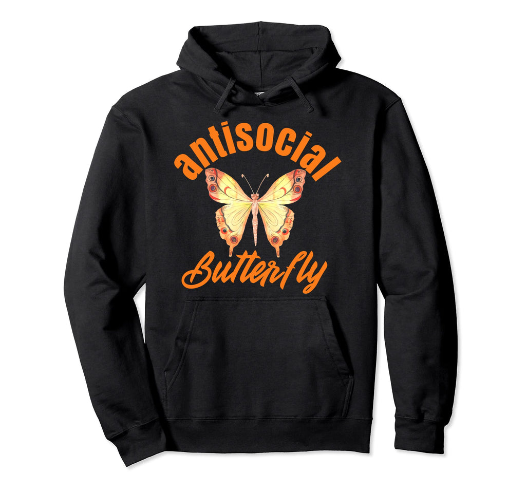Anti Social Butterfly Hoodie - Aesthetic Graphic for Adults - T-Shirt, Sweatshirt, Hoodie