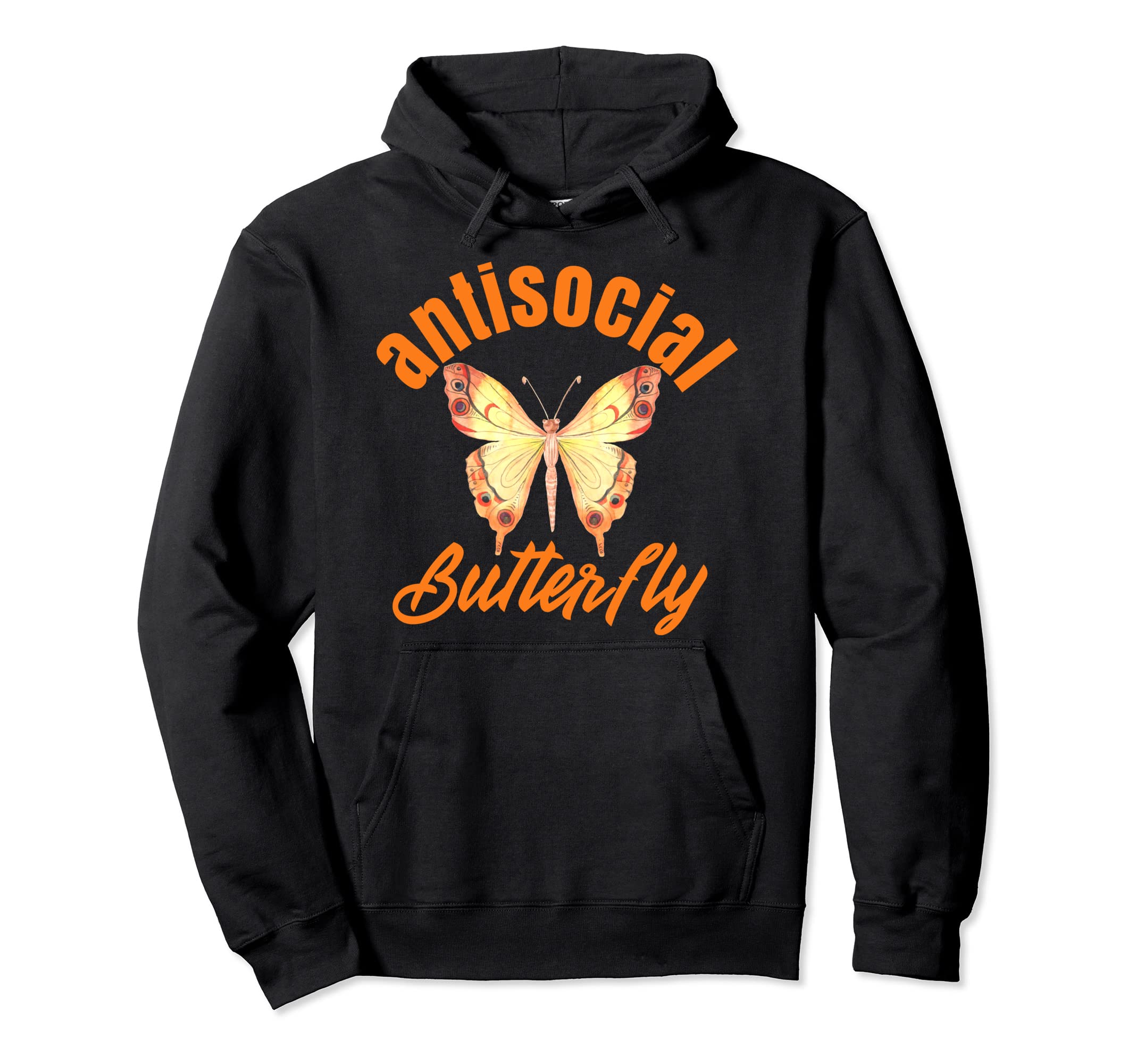 Anti Social Butterfly Hoodie - Aesthetic Graphic for Adults - T-Shirt, Sweatshirt, Hoodie