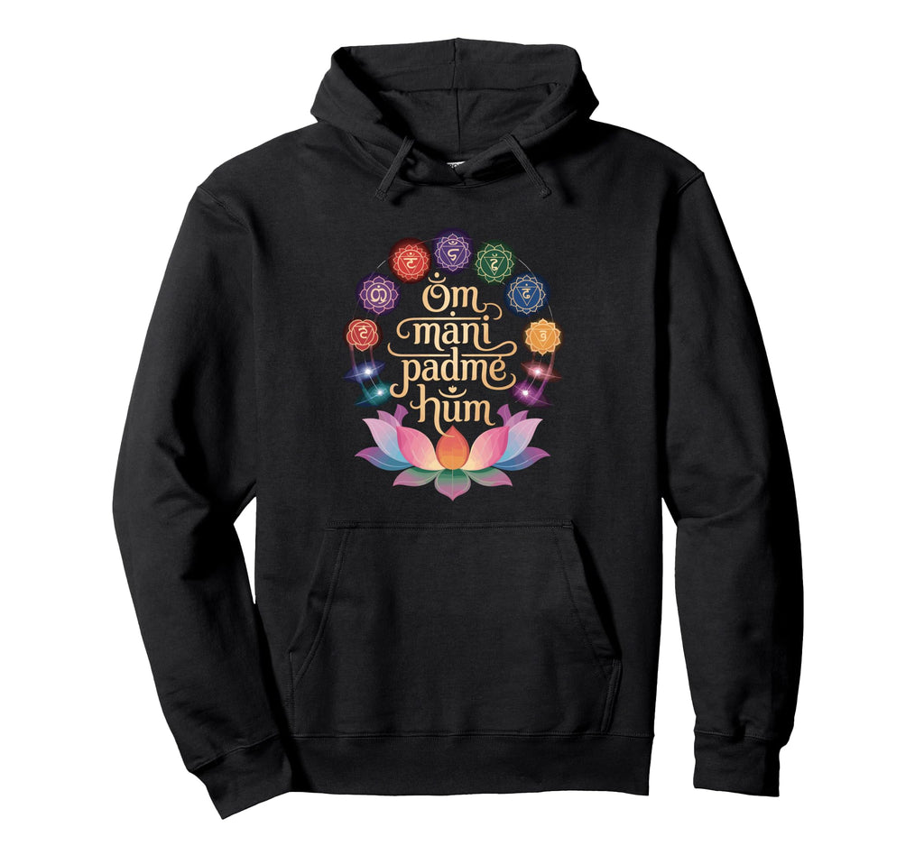 Om Mani Padme Hum Meditation Mantra Hoodie - Aesthetic Graphic Unisex - T-Shirt, Sweatshirt, Hoodie