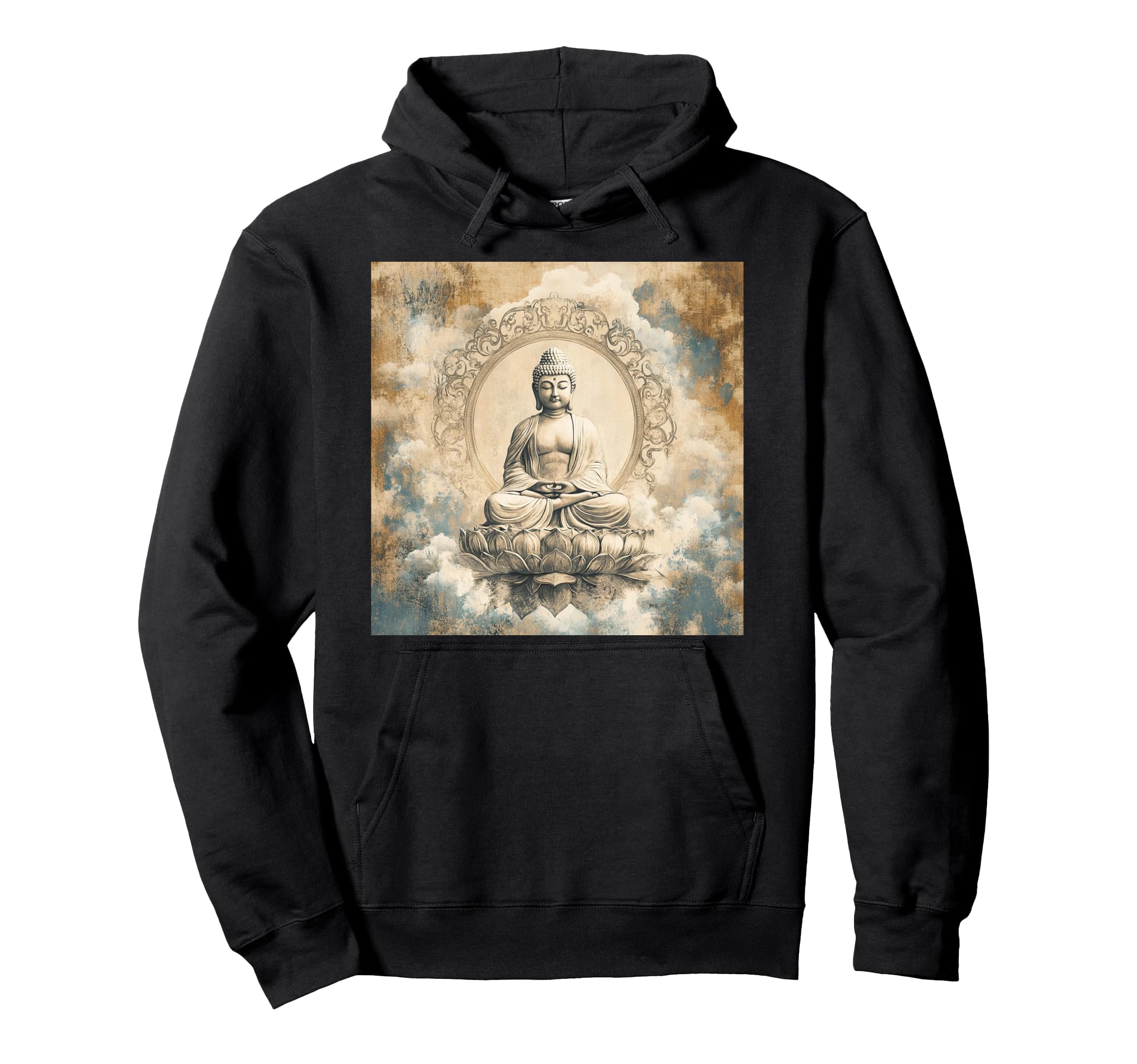 Meditating Buddha Tibetan Buddhism Hoodie - Casual Everyday Wear Unisex - T-Shirt, Sweatshirt, Hoodie