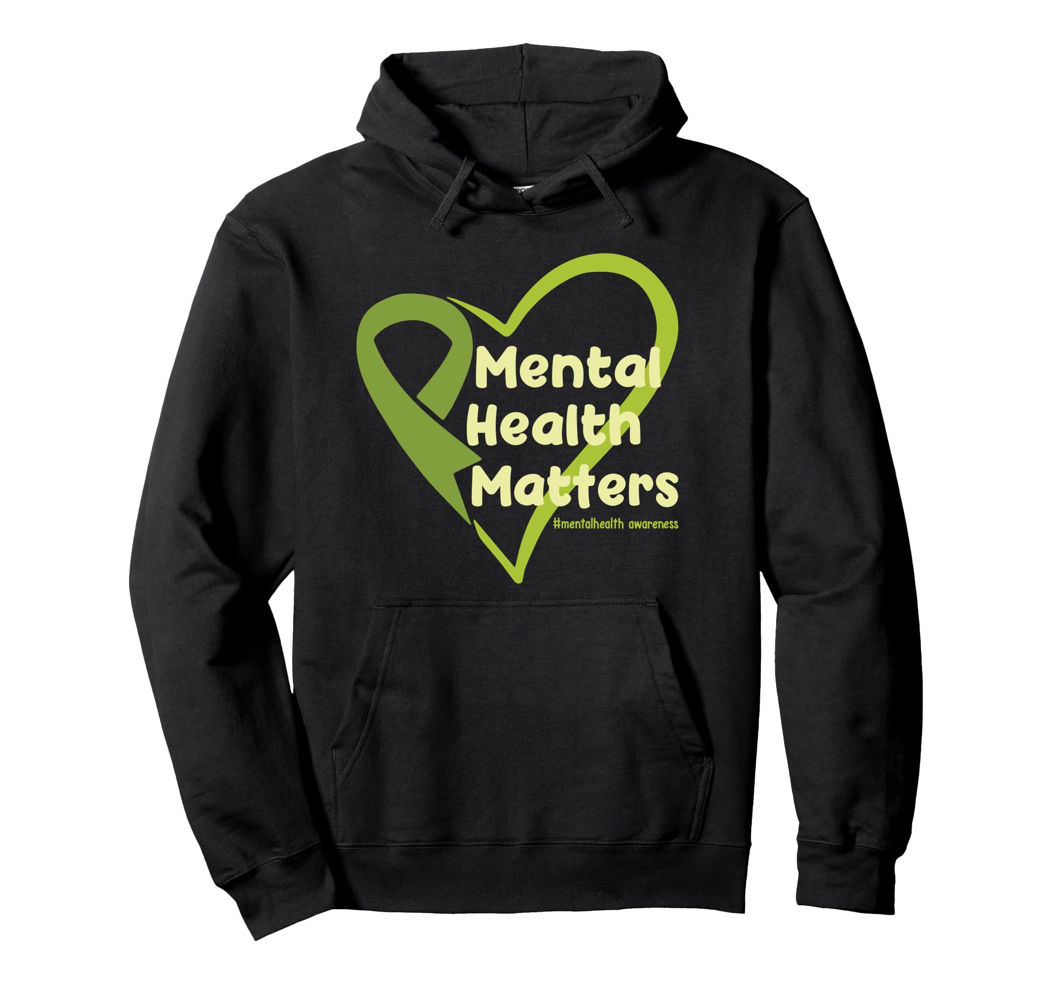 Mental Health Matters End Stigma Hoodie - Aesthetic Graphic for Adults - T-Shirt, Sweatshirt, Hoodie