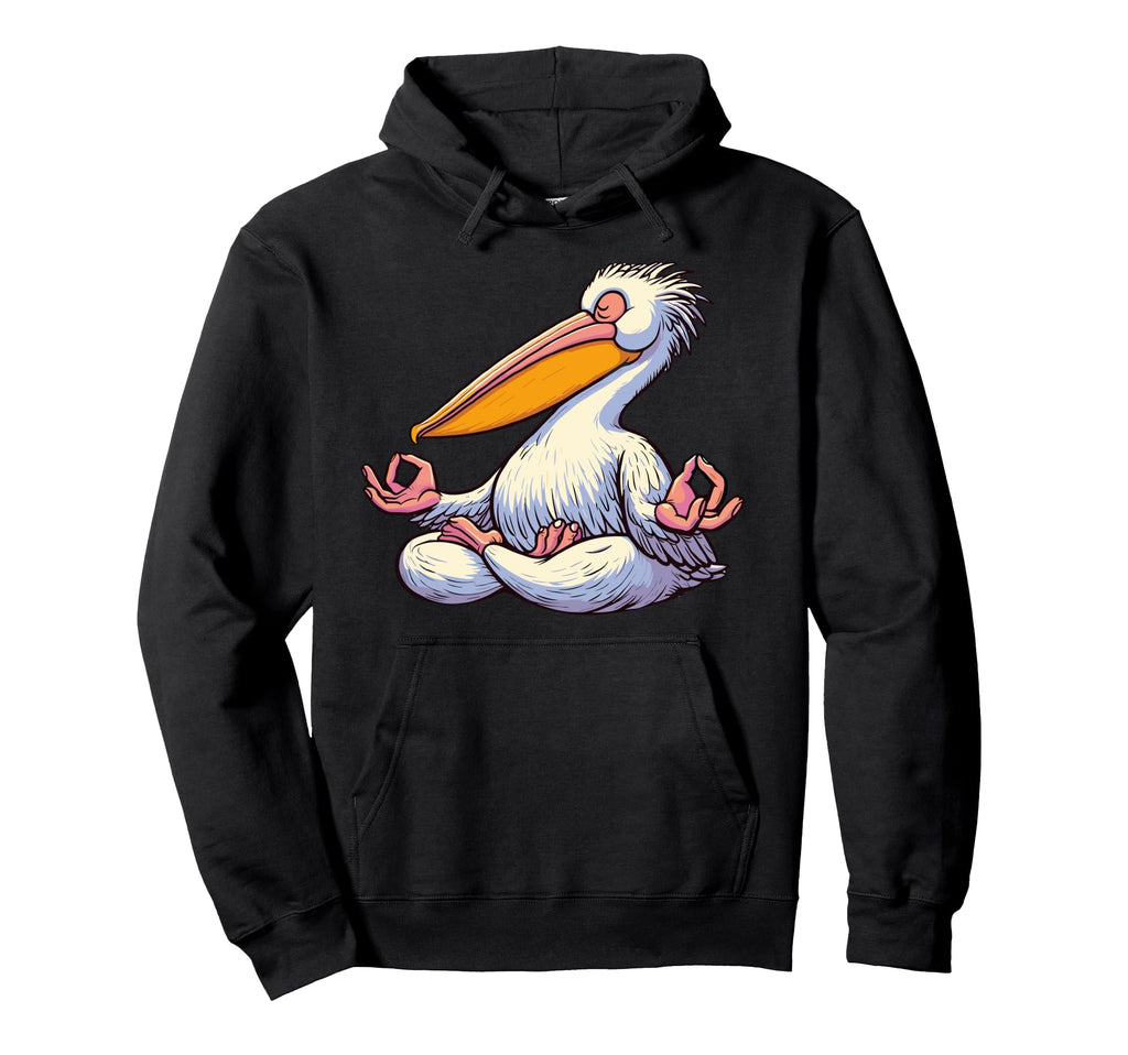 Meditation Pelican Yoga Pose Relaxing Hoodie - Novelty Apparel Men Women - T-Shirt, Sweatshirt, Hoodie