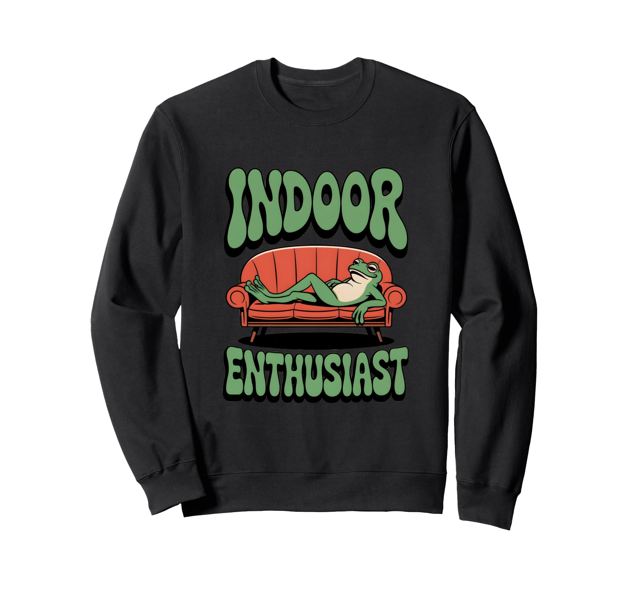 Indoor Enthusiast Funny Frog Sweatshirt - Minimalist Print Unisex - T-Shirt, Sweatshirt, Hoodie