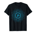 Blue Om Meditation Mandala T-Shirt - Casual Everyday Wear Men Women - T-Shirt, Sweatshirt, Hoodie