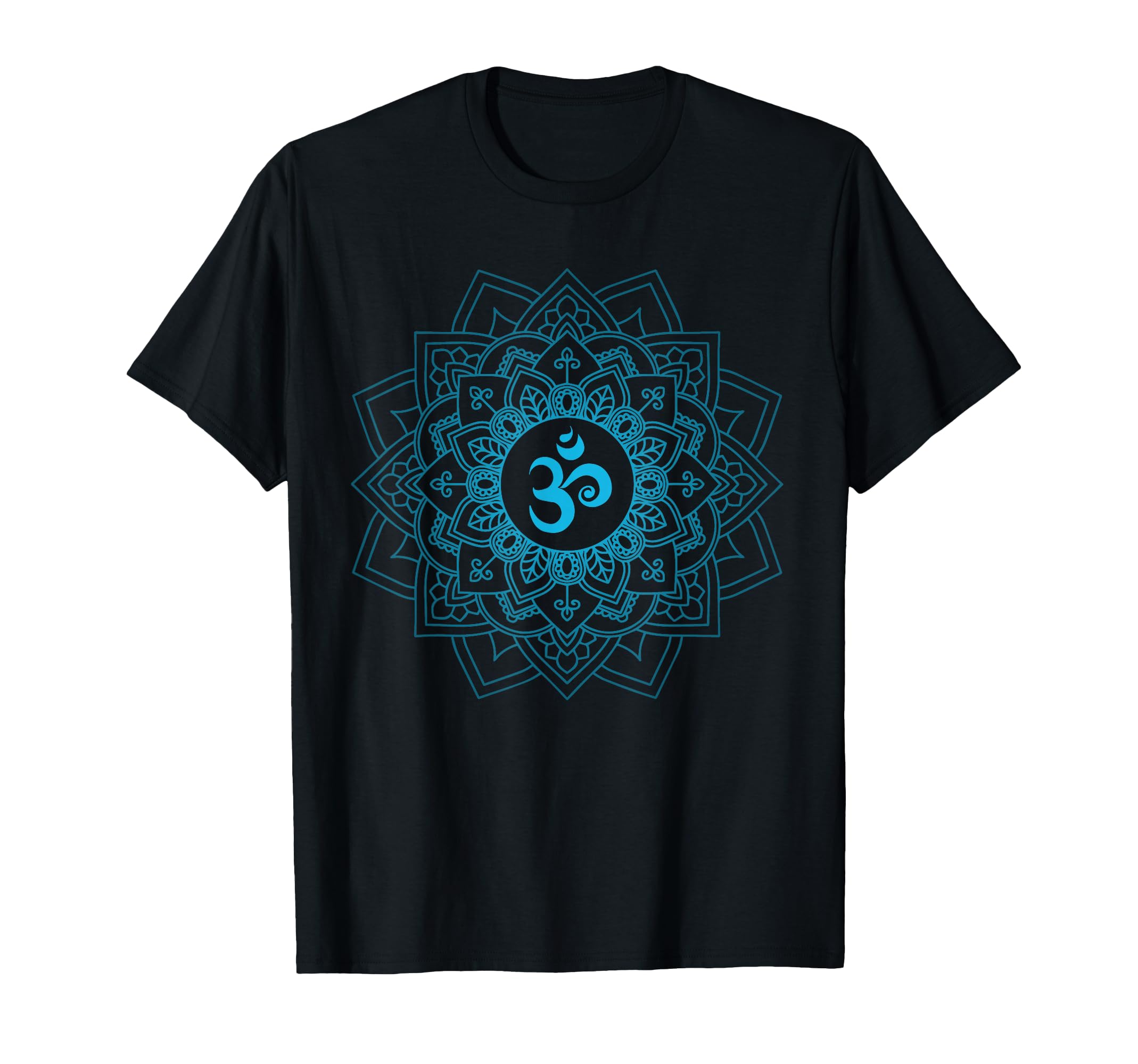 Blue Om Meditation Mandala T-Shirt - Casual Everyday Wear Men Women - T-Shirt, Sweatshirt, Hoodie