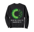 May We Wear Green Mental Health Sweatshirt - Aesthetic Graphic for Adults - T-Shirt, Sweatshirt, Hoodie