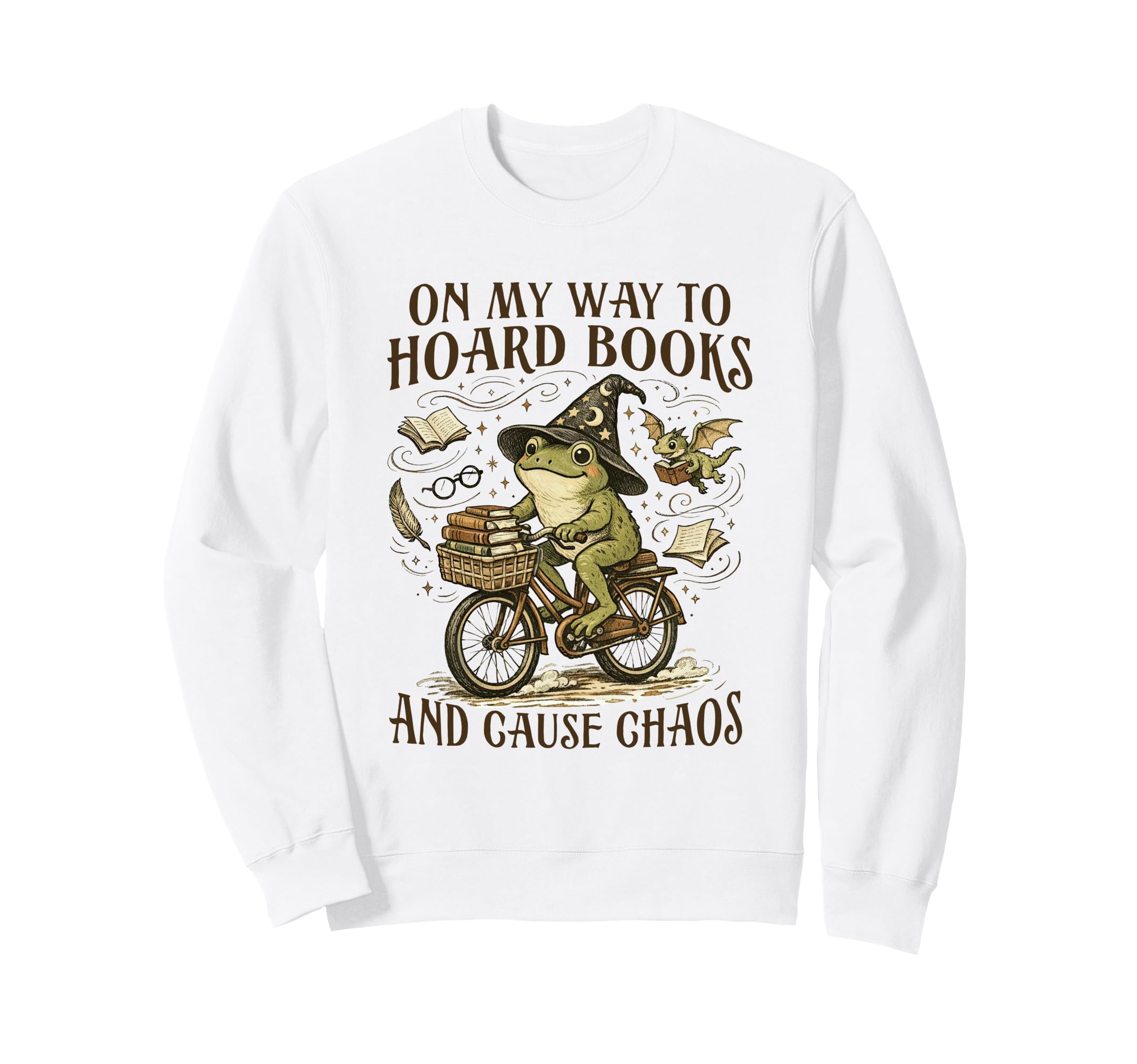My Way To Hoard Books And Cause Sweatshirt - Fun Novelty Design Men Women - T-Shirt, Sweatshirt, Hoodie