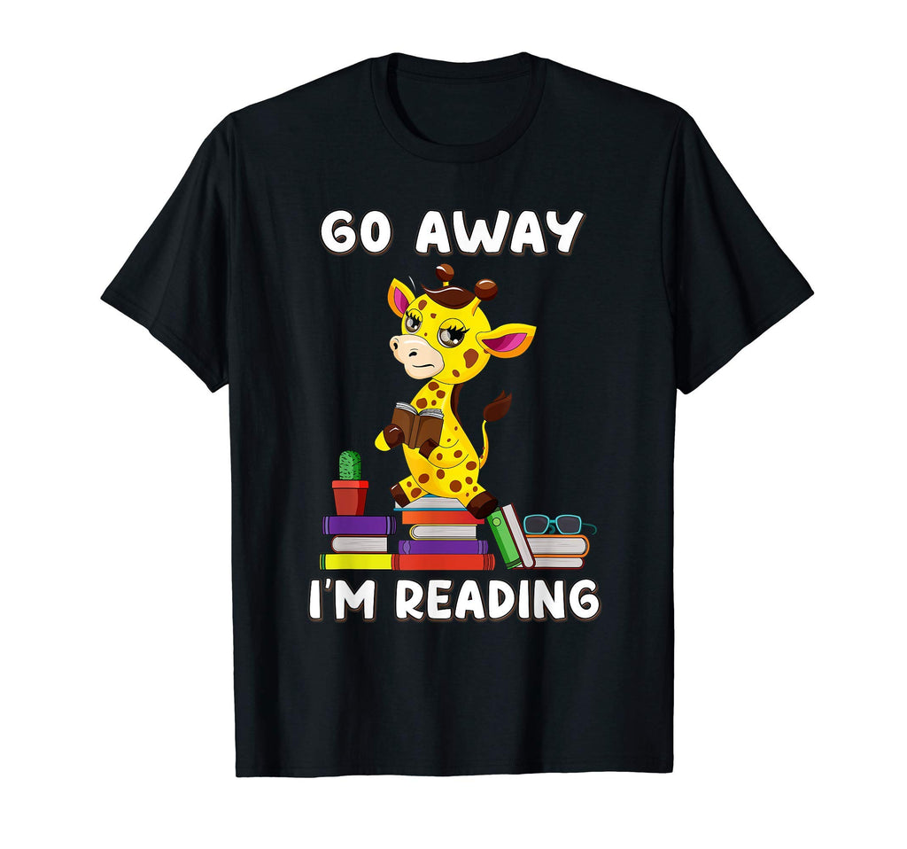 Go Away Im Reading Giraffe Reading T-Shirt - Custom Art Print Men Women - T-Shirt, Sweatshirt, Hoodie