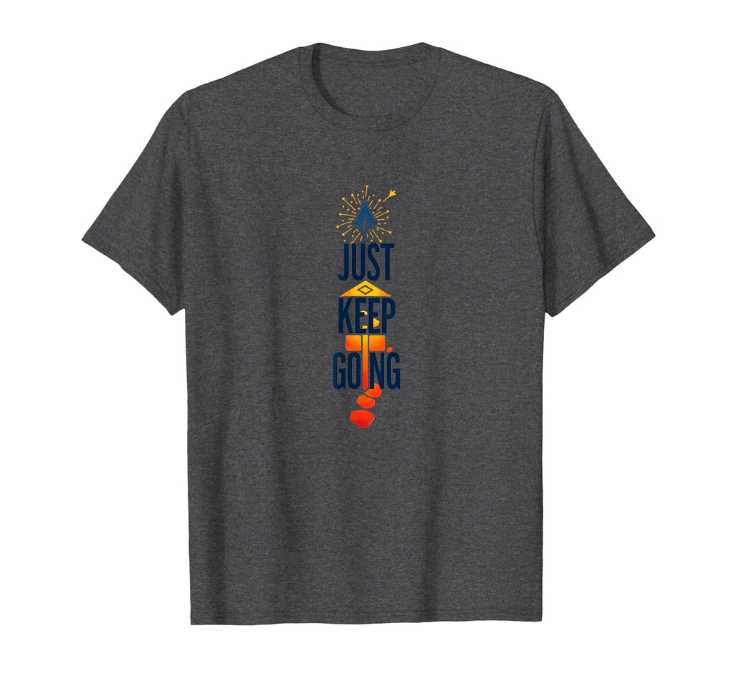 Just Keep Going Inspirational Arrow Dark T-Shirt - Trendy Graphic Unisex - T-Shirt, Sweatshirt, Hoodie