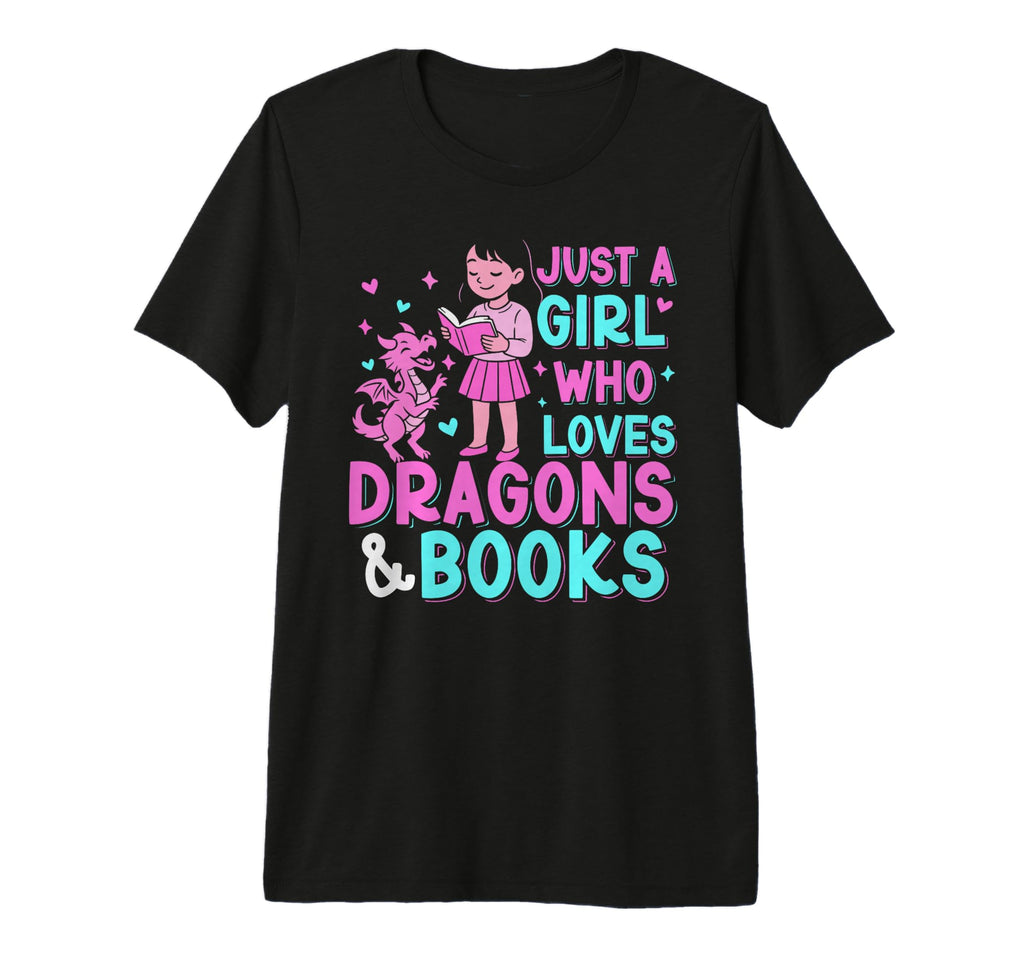Just Who Loves Dragons And Books Dragon T-Shirt - Trendy Graphic Unisex - T-Shirt, Sweatshirt, Hoodie