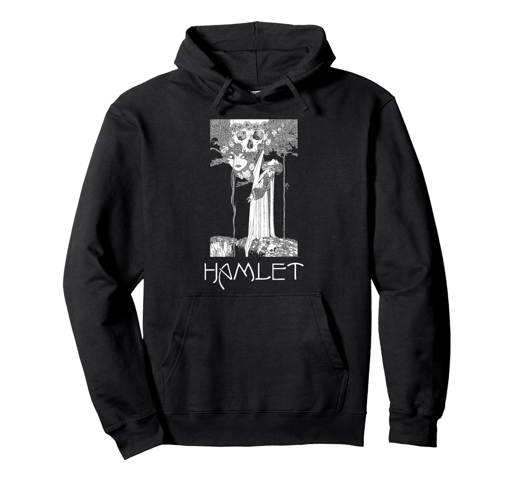 Shakespeare Hamlet Ophelia Skull Hoodie - Aesthetic Graphic for Adults - T-Shirt, Sweatshirt, Hoodie