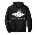 Overstimulated Snowman Anxiety Hoodie - Novelty Apparel for Adults - T-Shirt, Sweatshirt, Hoodie