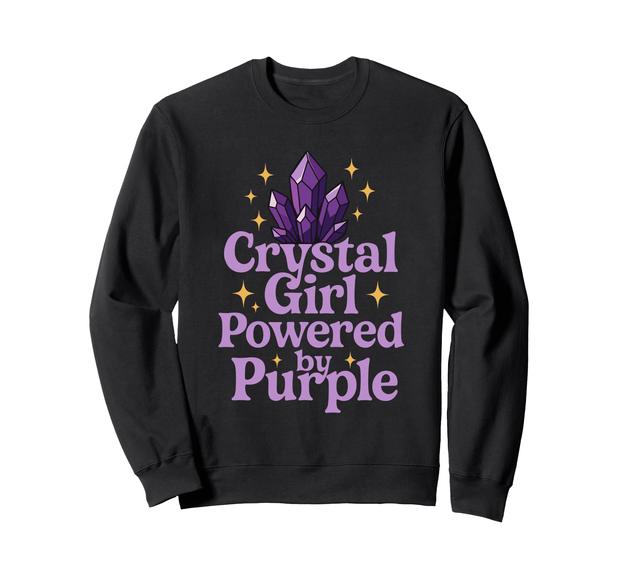 Amethyst Addict Healing Crystal Sweatshirt - Custom Art Print Unisex - T-Shirt, Sweatshirt, Hoodie