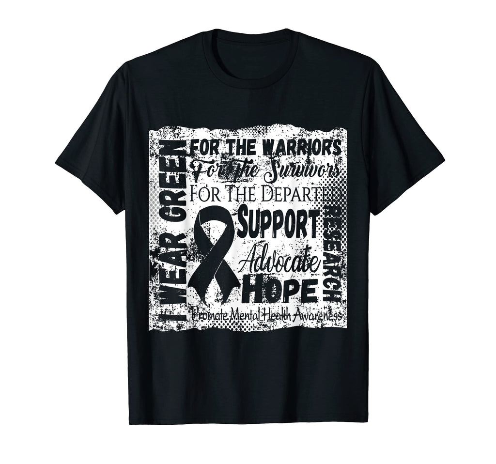 I Wear Green Warriors Mental T-Shirt - Casual Everyday Wear Men Women - T-Shirt, Sweatshirt, Hoodie