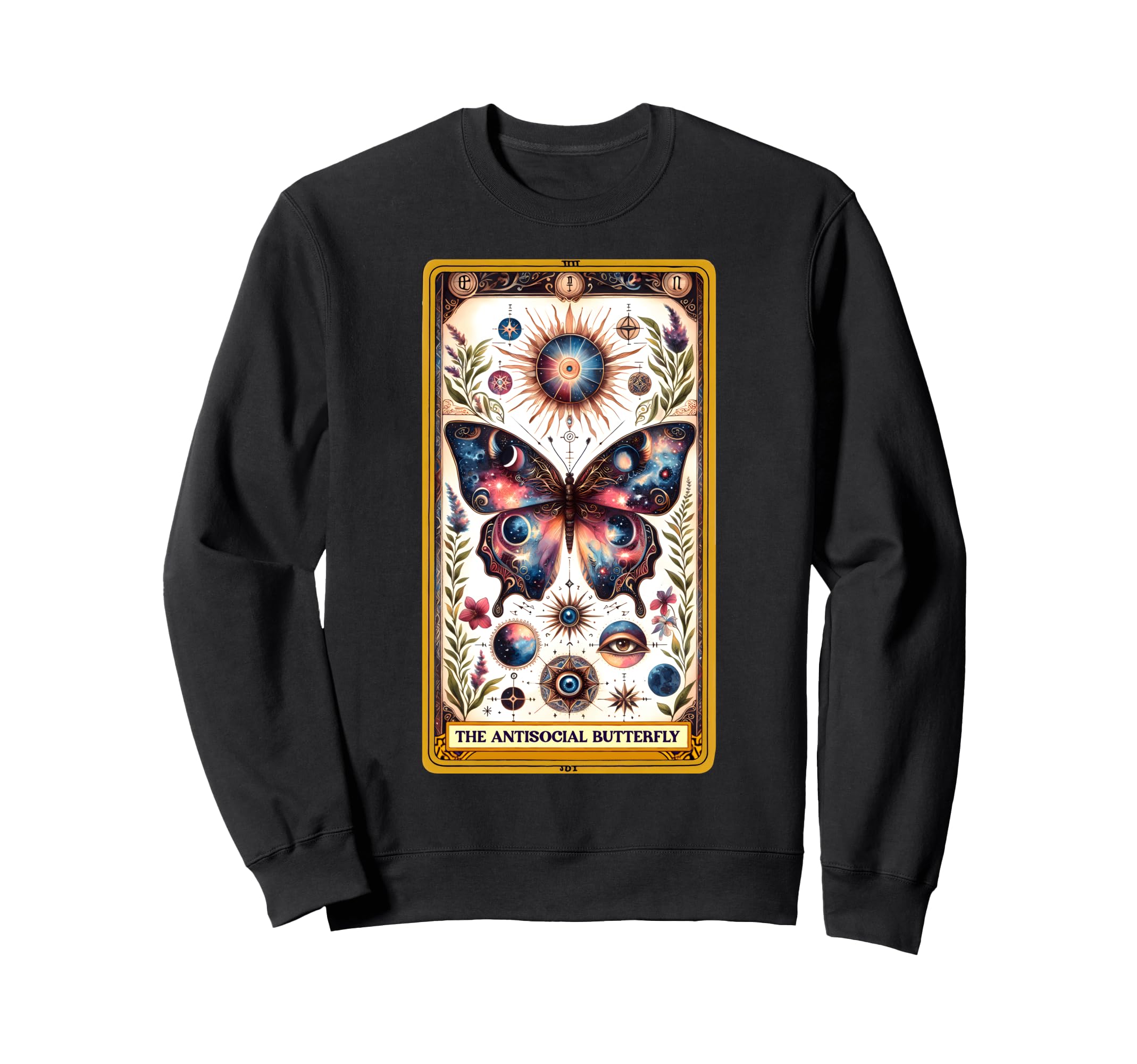 Antisocial Butterfly Tarot Card Sweatshirt - Novelty Apparel Men Women - T-Shirt, Sweatshirt, Hoodie