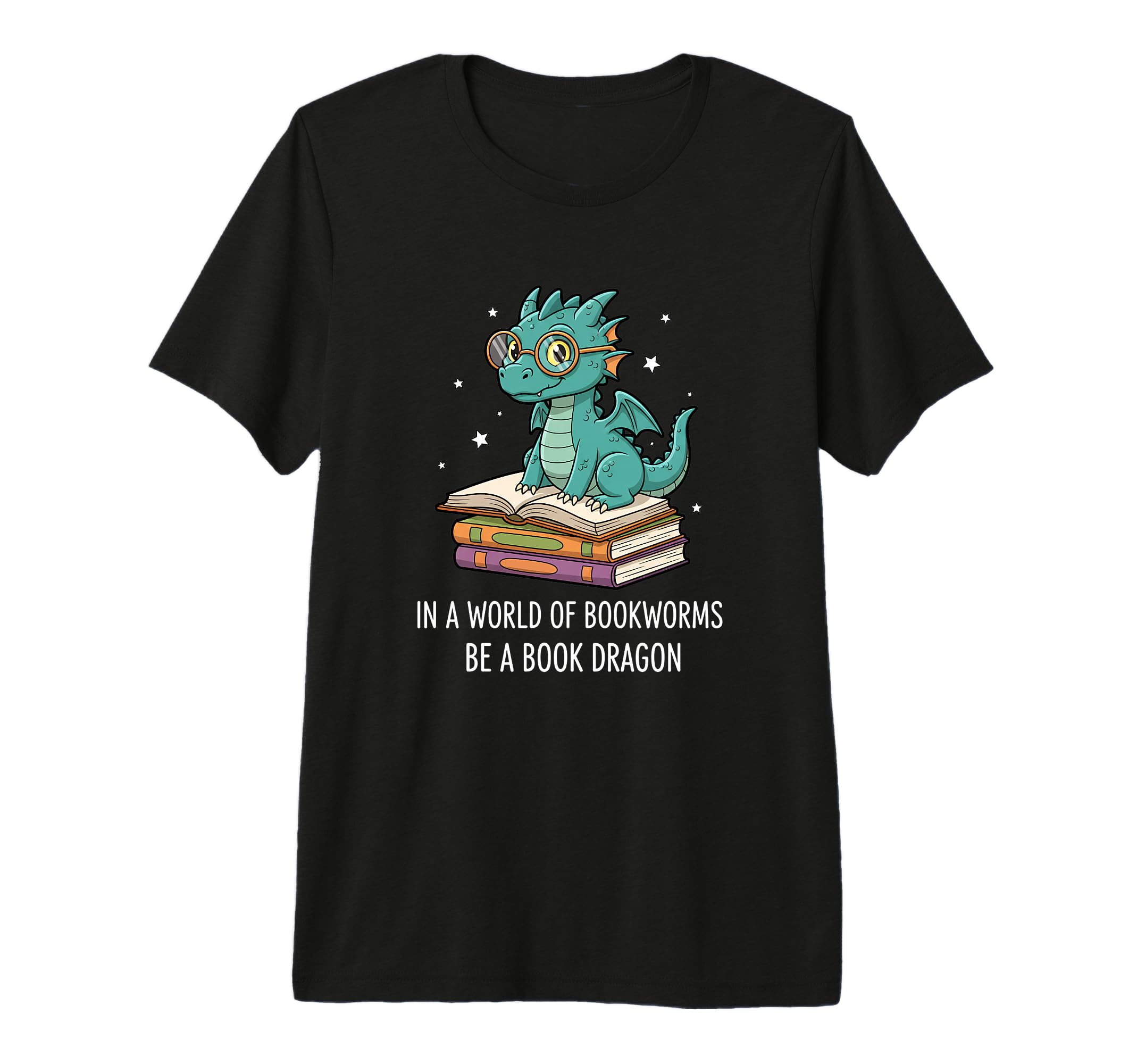 World Bookworms Be Book Dragon Reading T-Shirt - Graphic Print Unisex - T-Shirt, Sweatshirt, Hoodie