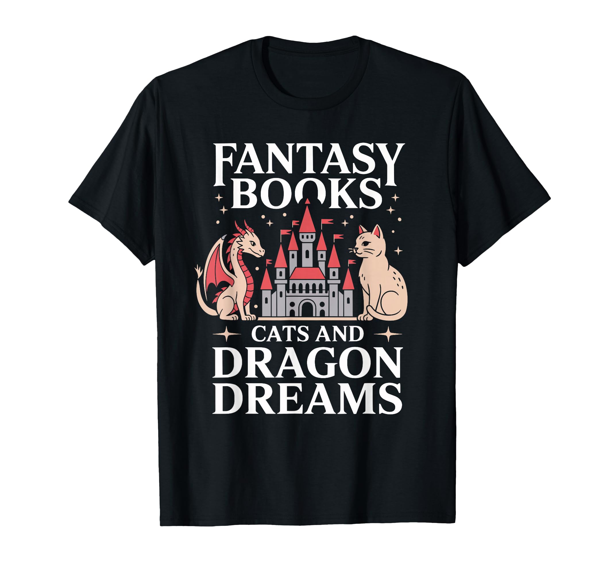 Fantasy Book Cats And Dragon Dreams T-Shirt - Aesthetic Graphic Men Women - T-Shirt, Sweatshirt, Hoodie