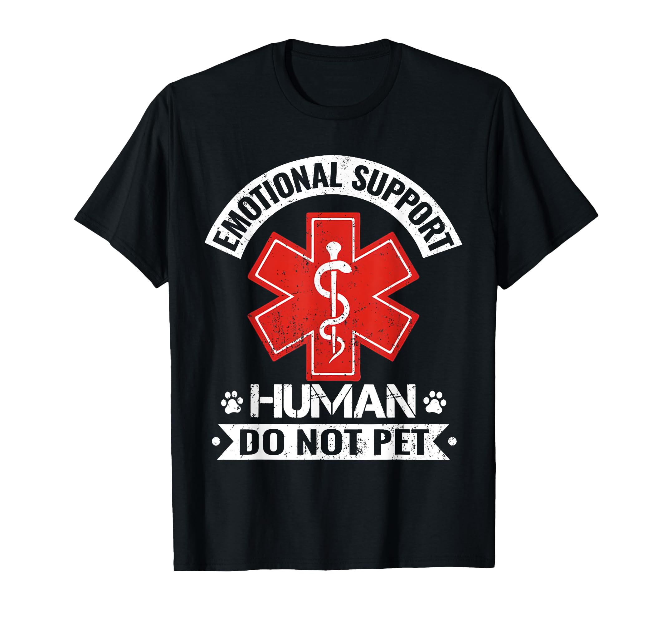 Emotional Support Human Funny Service T-Shirt - Minimalist Print Unisex - T-Shirt, Sweatshirt, Hoodie