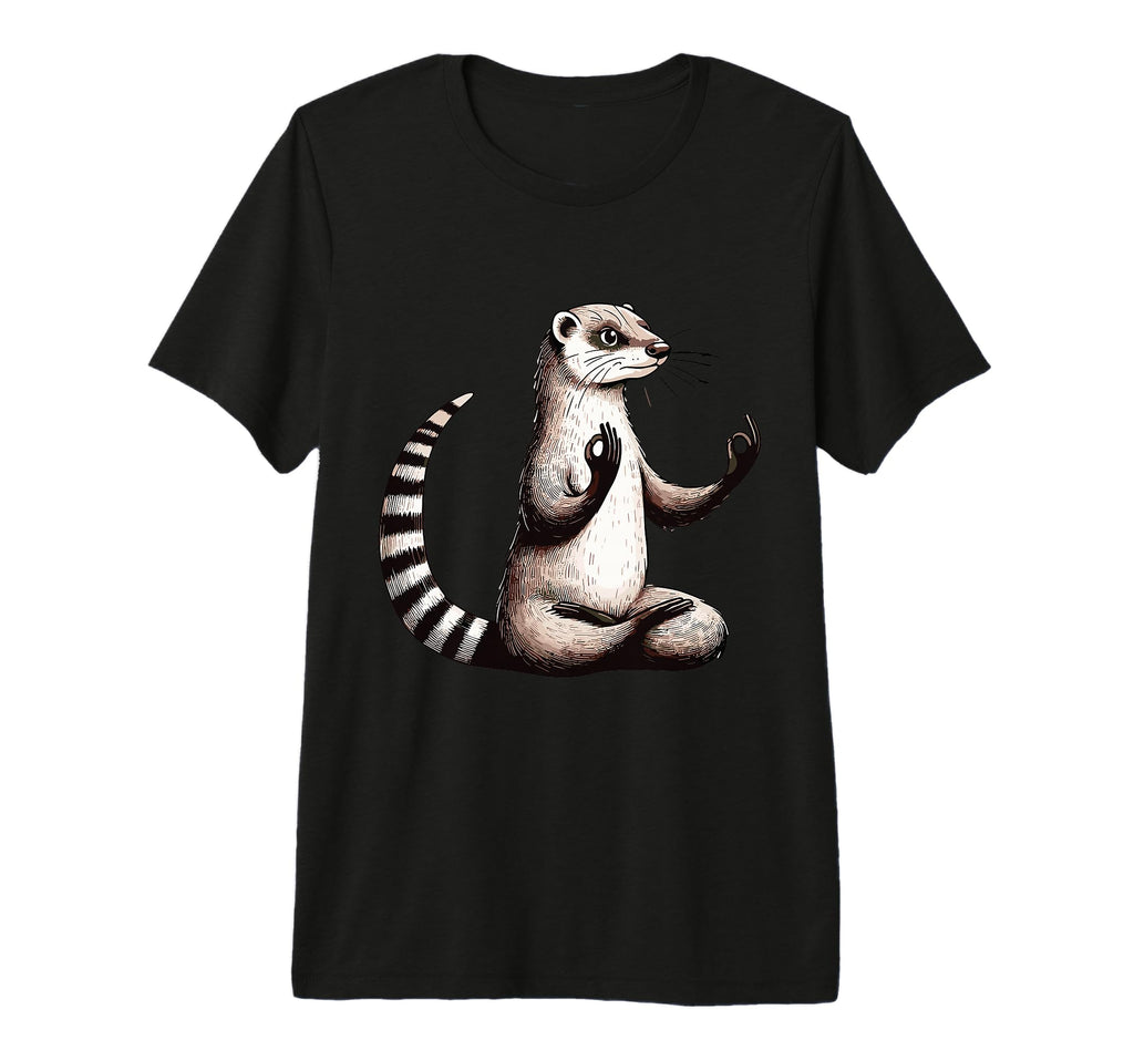 Meditation Mongoose Yoga Pose T-Shirt - Aesthetic Graphic for Adults - T-Shirt, Sweatshirt, Hoodie