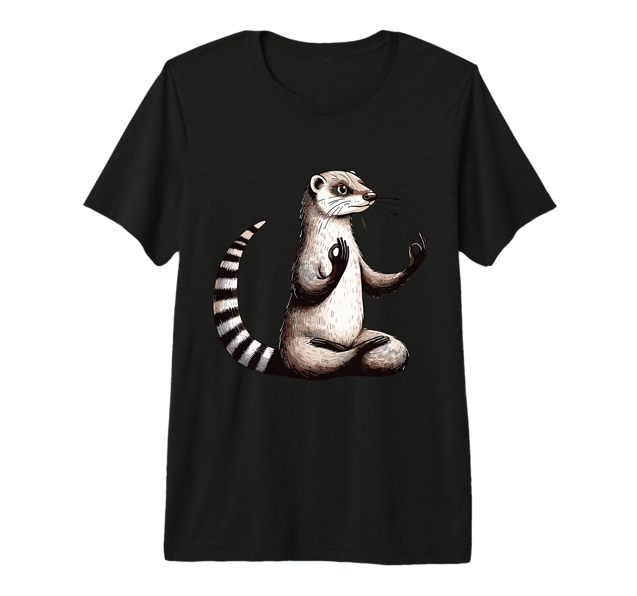 Meditation Mongoose Yoga Pose T-Shirt - Aesthetic Graphic for Adults - T-Shirt, Sweatshirt, Hoodie