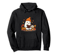 Ghost Reading Book Halloween Autumn Fall Hoodie - Trendy Graphic Unisex - T-Shirt, Sweatshirt, Hoodie