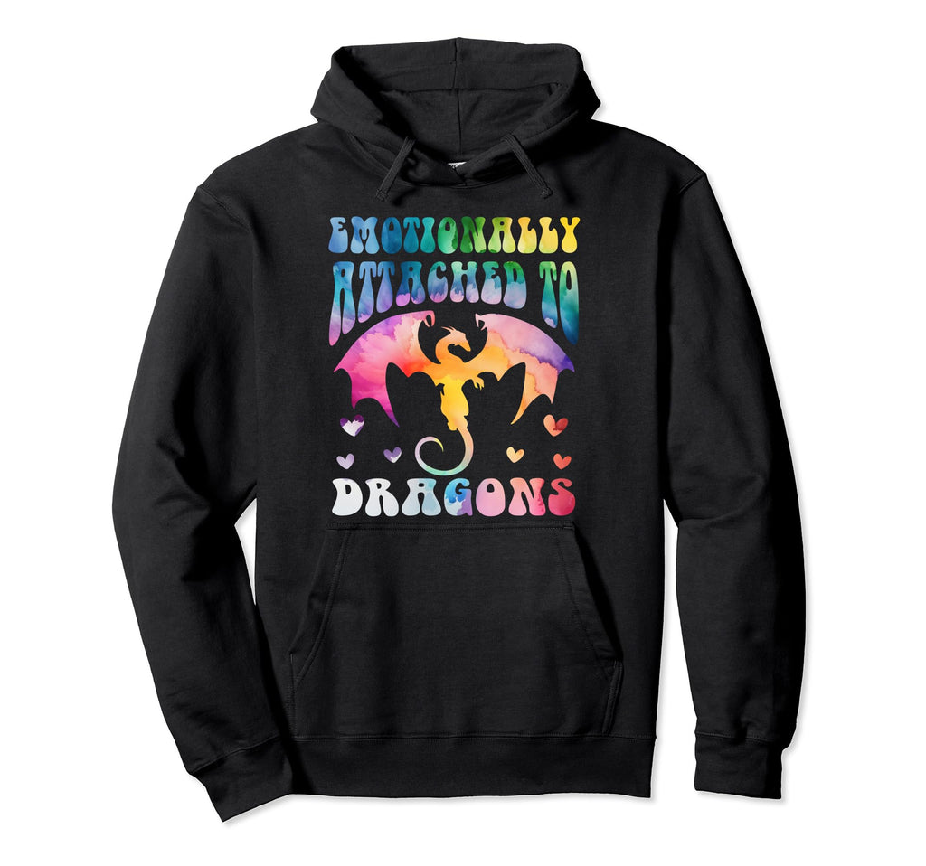 Emotionally Attached To Dragons Books Hoodie - Aesthetic Graphic Unisex - T-Shirt, Sweatshirt, Hoodie