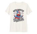 Red White Bookish Gnome Book Tri T-Shirt - Fun Novelty Design for Adults - T-Shirt, Sweatshirt, Hoodie