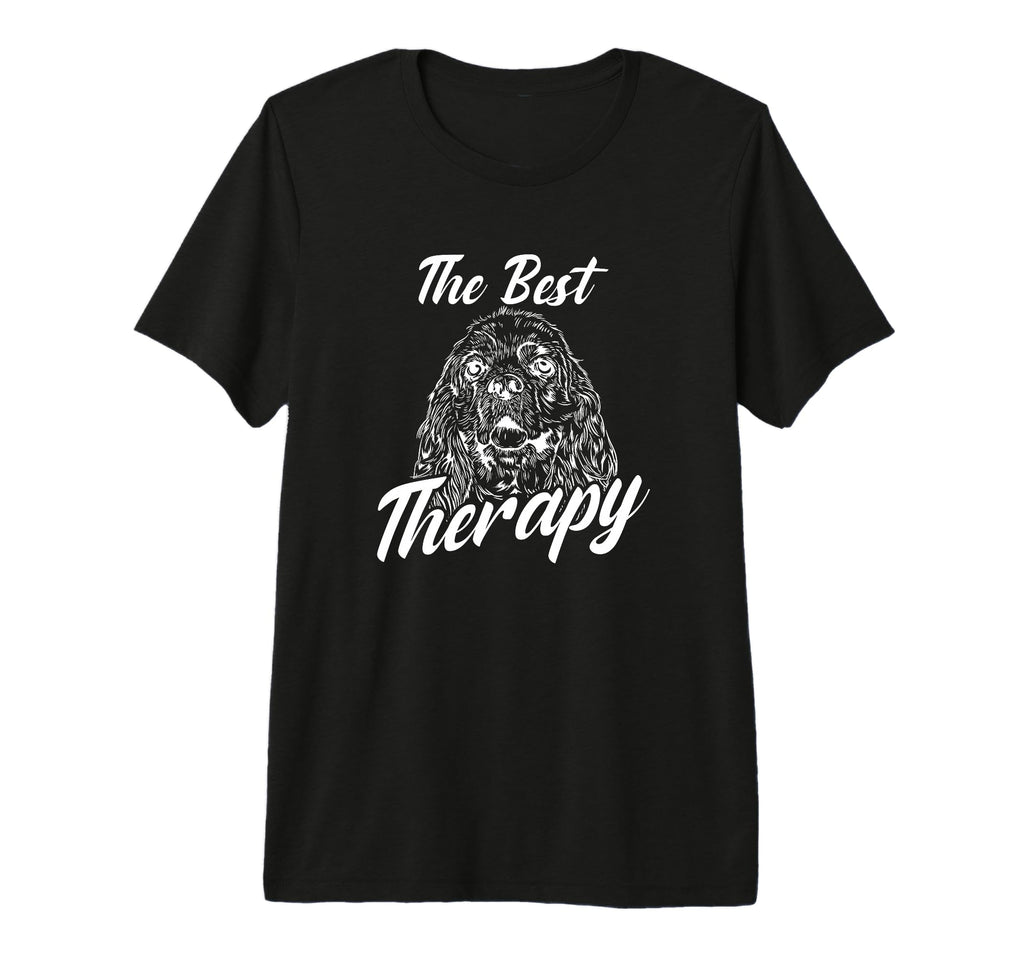 Best Therapy Cocker Spaniel Tri Blend T-Shirt - Fun Novelty Design Unisex - T-Shirt, Sweatshirt, Hoodie
