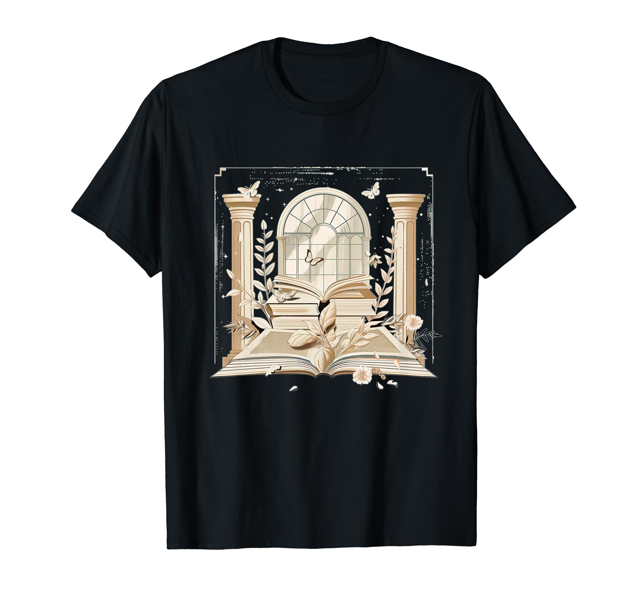 Elegant Library Light Academia T-Shirt - Aesthetic Graphic for Adults - T-Shirt, Sweatshirt, Hoodie