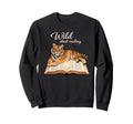 Book Lover Wild About Reading Tiger Sweatshirt - Custom Art Print Unisex - T-Shirt, Sweatshirt, Hoodie