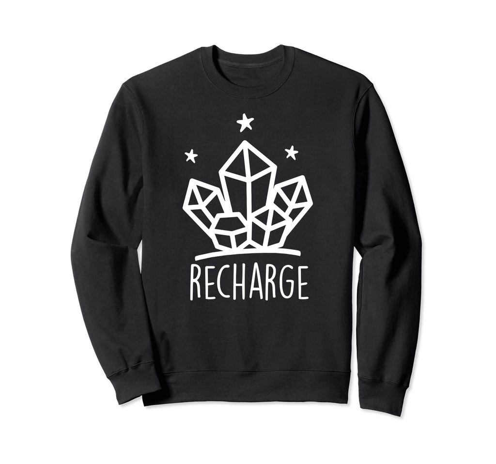 Metaphysical Crystal Recharge Energy Sweatshirt - Minimalist Print Unisex - T-Shirt, Sweatshirt, Hoodie