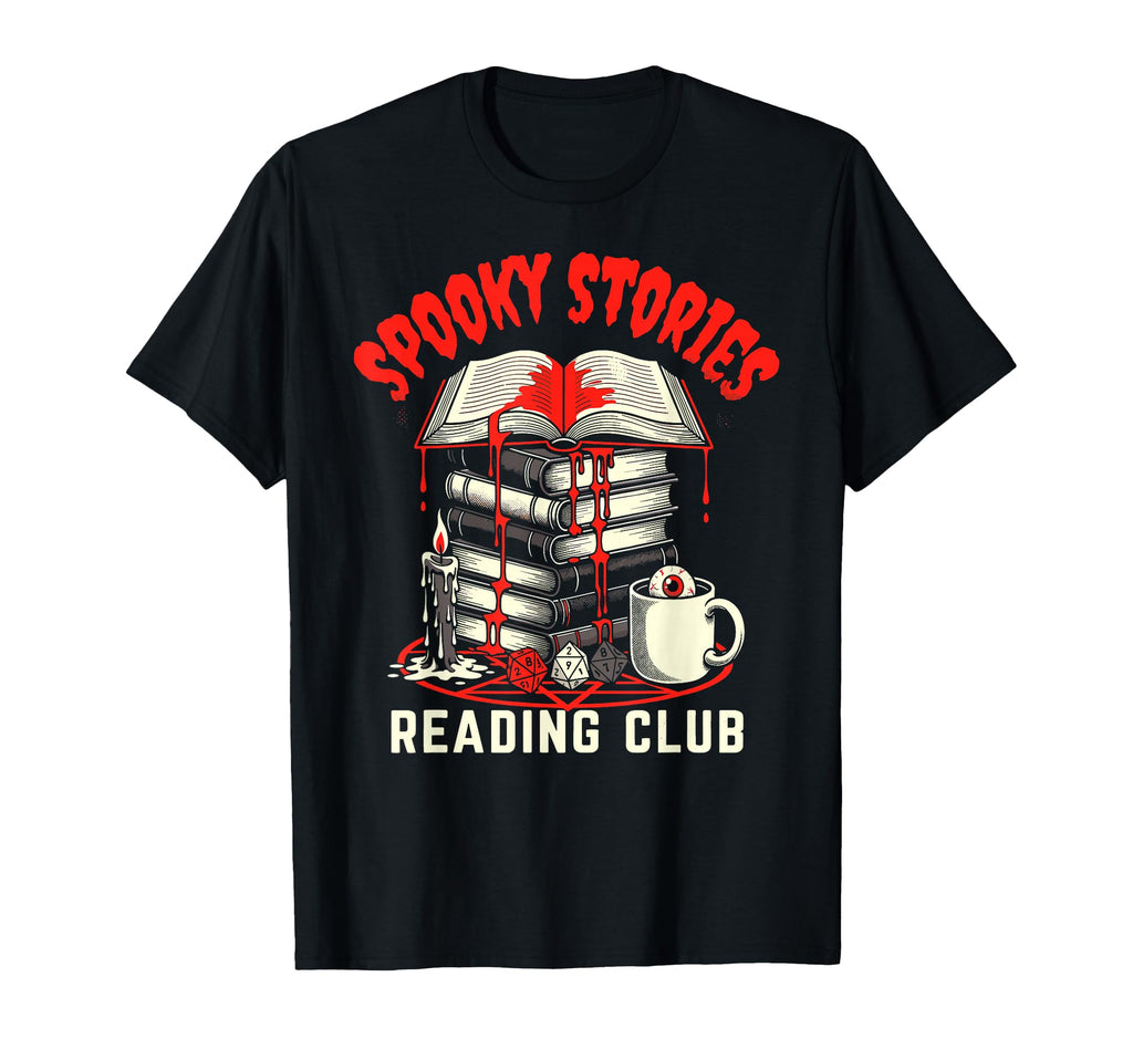 Spooky Stories Reading Club Horror Novel T-Shirt - Graphic Print Unisex - T-Shirt, Sweatshirt, Hoodie