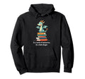 Dragon Atop Books Playful Reading Hoodie - Fun Novelty Design Men Women - T-Shirt, Sweatshirt, Hoodie