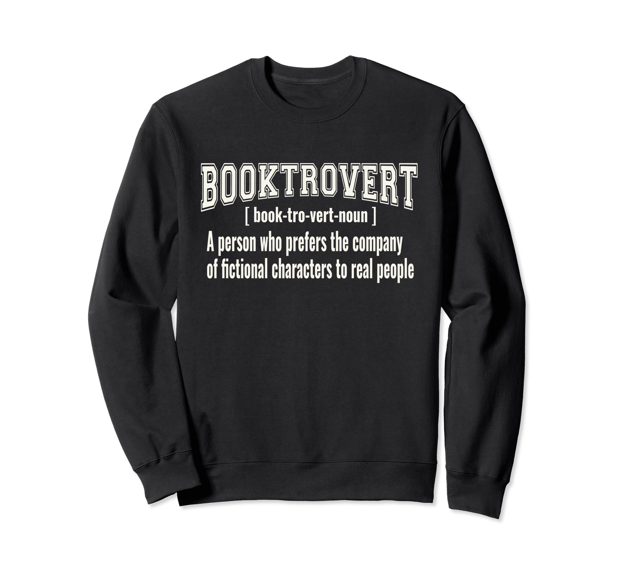 Funny Booktrovert Definition Book Sweatshirt - Minimalist Print Men Women - T-Shirt, Sweatshirt, Hoodie