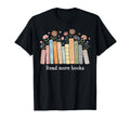 Read More Books Floral Bookworm Reading T-Shirt - Minimalist Print Unisex - T-Shirt, Sweatshirt, Hoodie