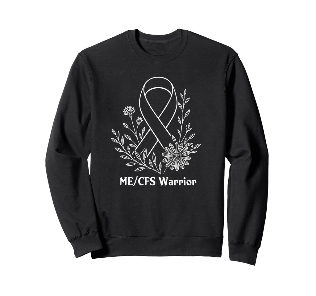 Me Cfs Awareness Warrior Floral Sweatshirt - Streetwear Style Unisex - T-Shirt, Sweatshirt, Hoodie