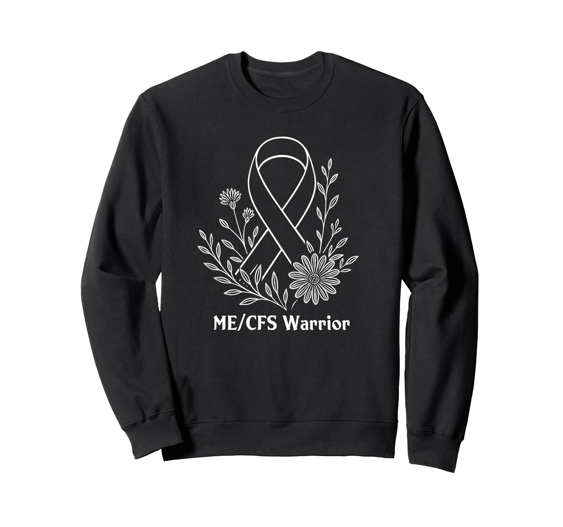 Me Cfs Awareness Warrior Floral Sweatshirt - Streetwear Style Unisex - T-Shirt, Sweatshirt, Hoodie