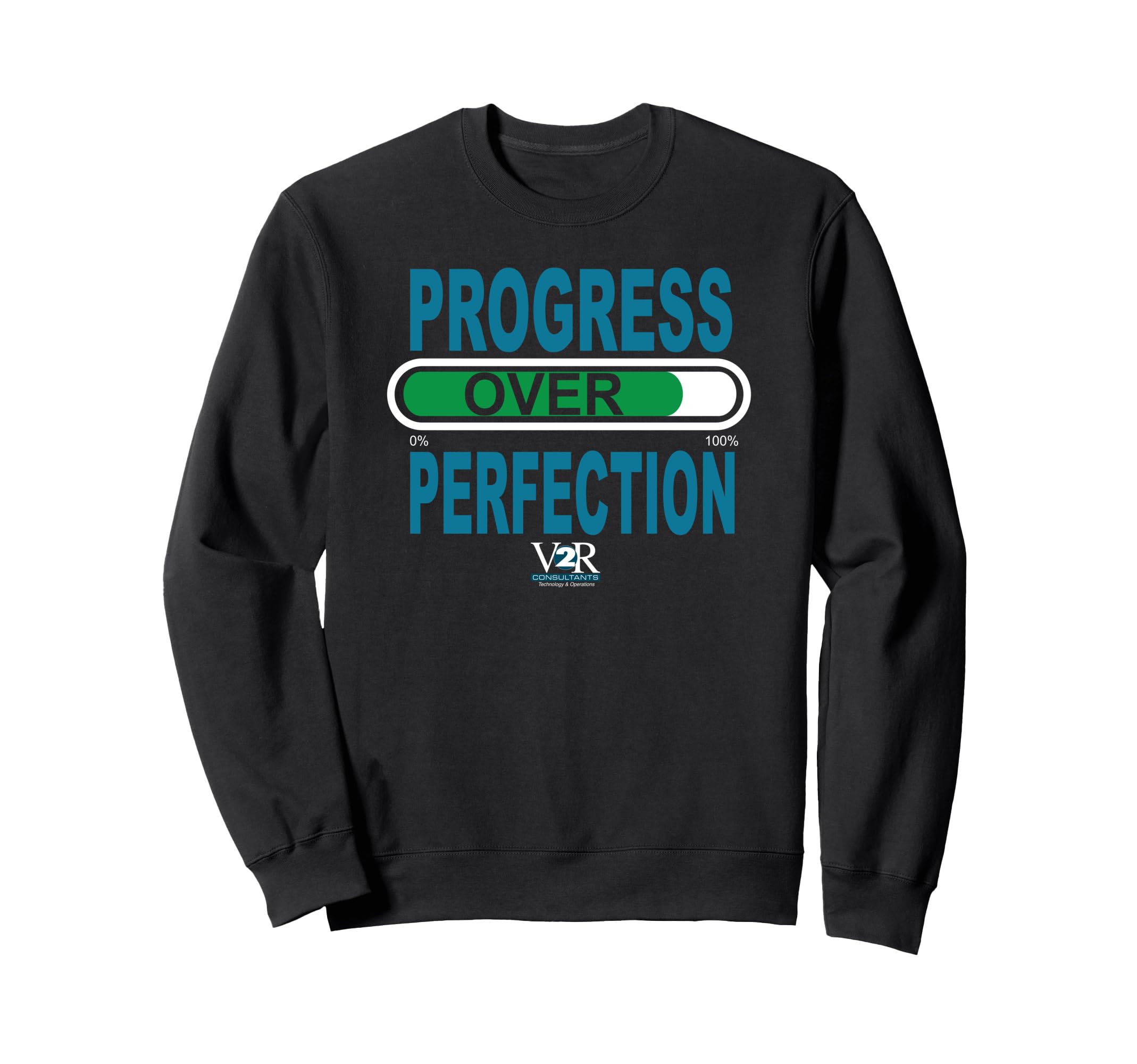 Progress Over Perfection V2R Sweatshirt - Minimalist Print Men Women - T-Shirt, Sweatshirt, Hoodie