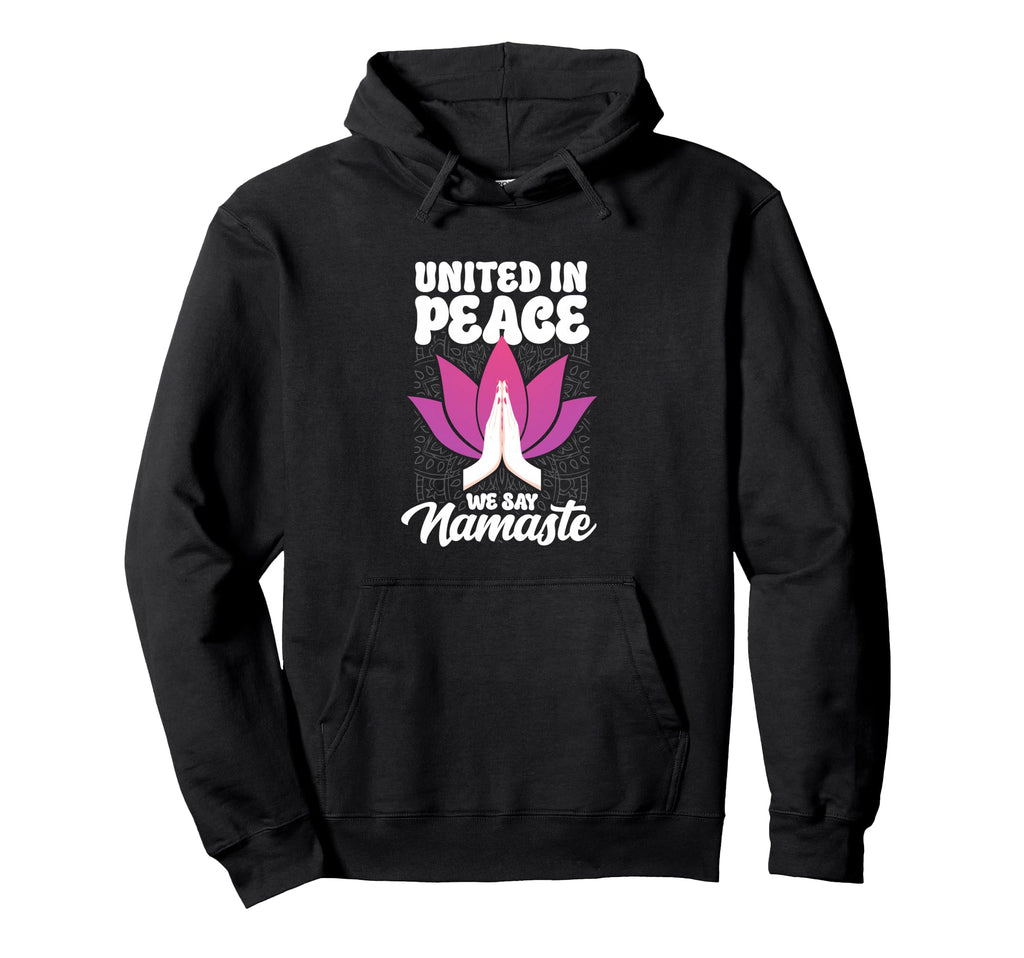 United Peace Yoga Zen Mindfulness Hoodie - Minimalist Print for Adults - T-Shirt, Sweatshirt, Hoodie