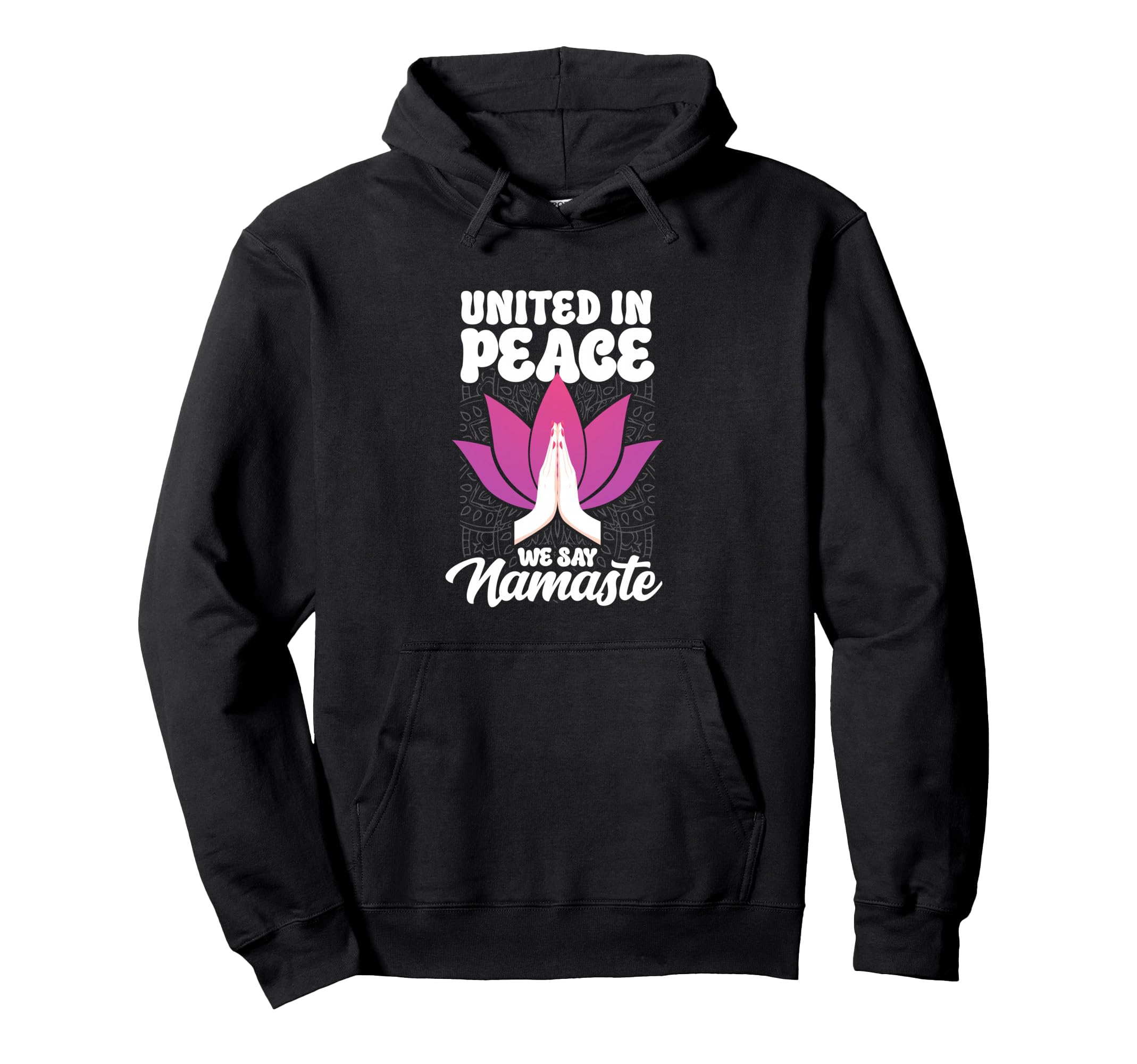 United Peace Yoga Zen Mindfulness Hoodie - Minimalist Print for Adults - T-Shirt, Sweatshirt, Hoodie