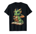 Dragon Reading Book T-Shirt - Casual Everyday Wear for Adults - T-Shirt, Sweatshirt, Hoodie