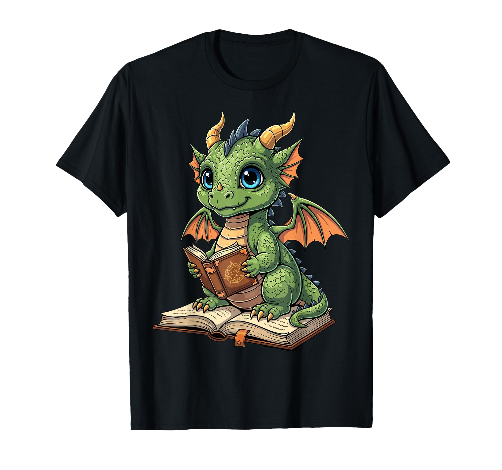 Dragon Reading Book T-Shirt - Casual Everyday Wear for Adults - T-Shirt, Sweatshirt, Hoodie